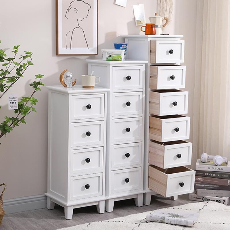 Q^X加全实木床厚头柜迷你3513-1复古五斗柜简夹缝窄柜约抽收屉式