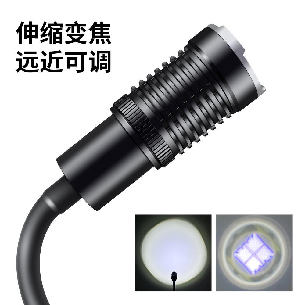 跨境新款XH9伸缩变焦LED0管烧烤灯户外应急P照63明汽车维修工作软