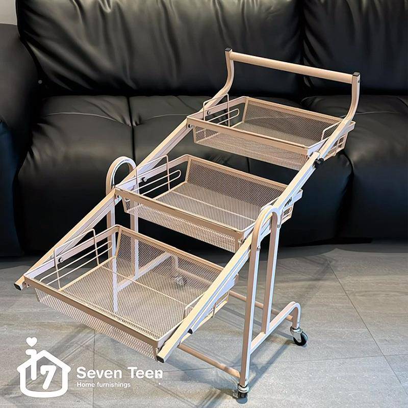 Ed可hother折叠移动小容推车置物架落地不锈大量卫生间浴室多钢层