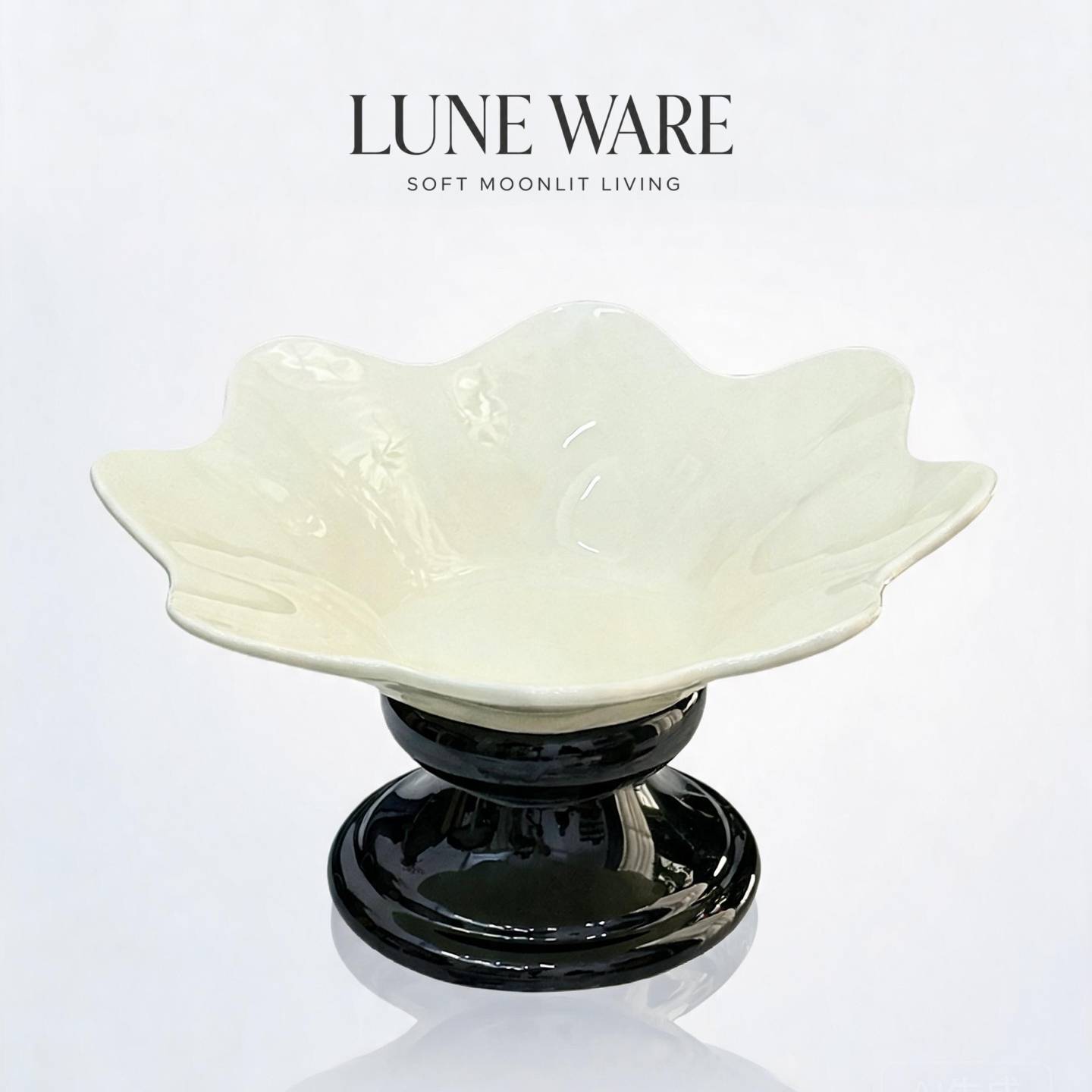 LUNEWARE▪陶瓷高脚水果盘轻奢