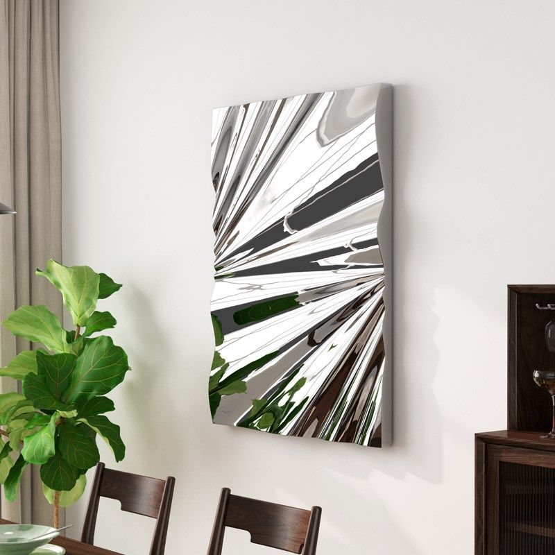 轻奢创意金属不锈钢墙面壁挂摆件别墅客厅样H品屋展示中心壁饰软