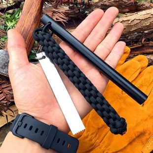 野外生存打火石户外防风取火打火棒荒野求生白钢刮片伞绳点火