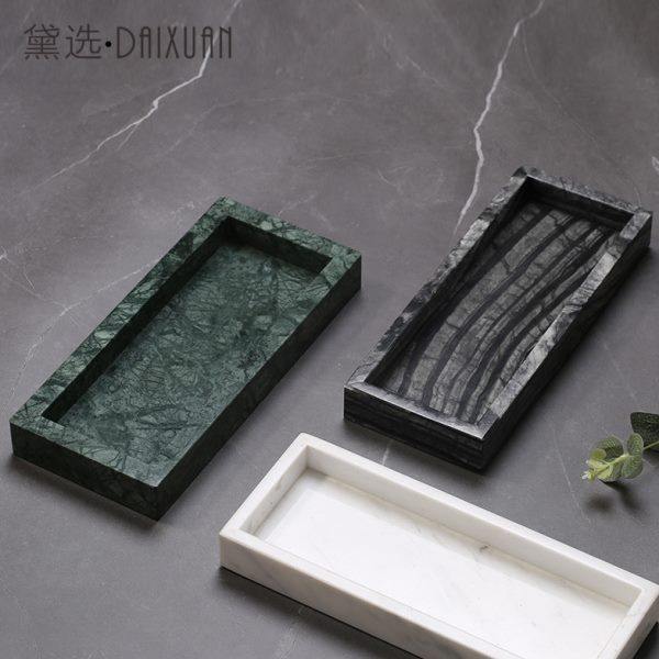 大理石托盘长方形轻奢高档商用洗漱台浴室酒店桌面收纳香薰置物架,家庭/个人清洁工具,浴室角架/置物架,淘宝优惠券,粉丝福利购,淘宝优惠卷