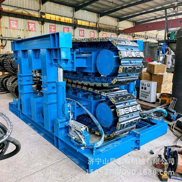 履带式矿用皮带拉伸装置6-12m输送带夹紧拉拽机安装更换旧带设