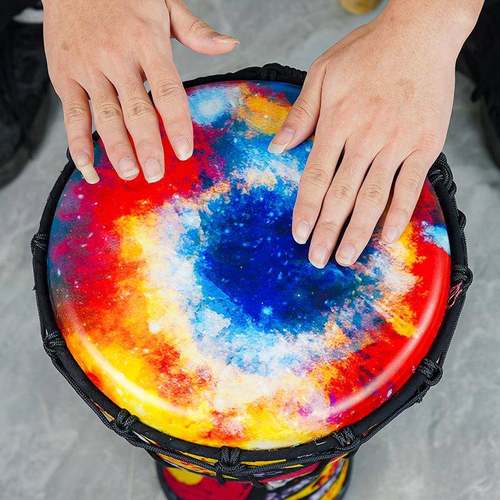 非洲鼓MNU10寸免调音可鼓绳手鼓初绑学专可业轻质鼓调音手打击乐