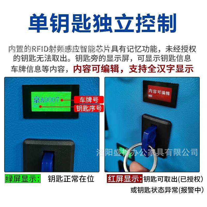 智能钥匙柜汽车钥匙管理柜RFID指纹刷卡钥匙存放盒钥匙箱保管箱子