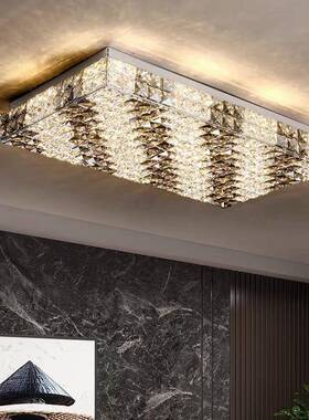 餐0ASD-FL吸5新款轻奢水2晶客厅吸顶灯简约厅吊灯卧室书房全屋配