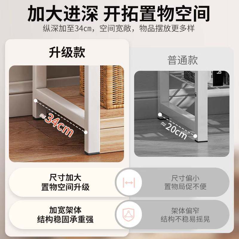 书架落地家用铁艺客厅收纳置物架简易多层储物柜子办公室文件书柜