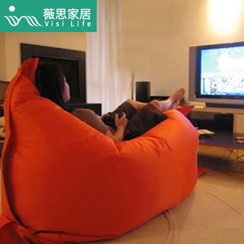 薇思懒人沙发客厅简约布艺电脑椅榻榻米沙发床方形豆袋可拆洗EPP