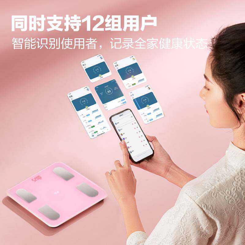 iFit电子称体重智能体脂家用精准充电人体体脂小型称重脂肪电子秤