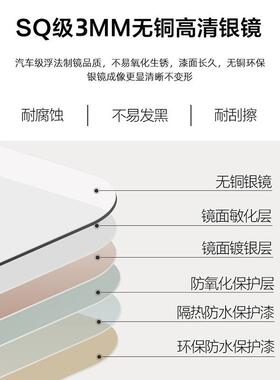 全身穿衣子贴孔墙自粘镜墙面免打挂墙粘墙壁挂式玻璃不FIY变形梦