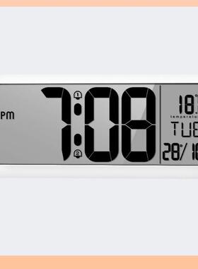 14英寸现代多闹功能静音钟卧室客厅F$p^l$ph办公室大L屏CD钟2组挂