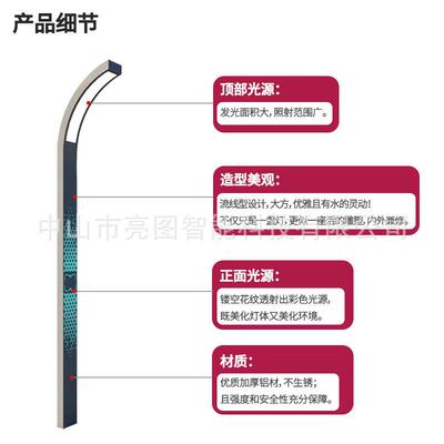 铝型材庭院灯户外.5/3/3.5/公新品铝材4米道园小区别墅2路灯景观