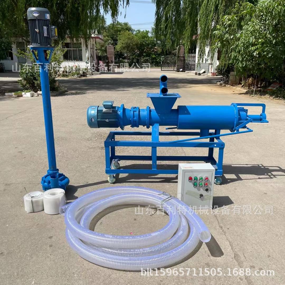 筛网过滤粪便挤压脱水机沼气池沼液粪水固液分离机猪粪压榨挤压机