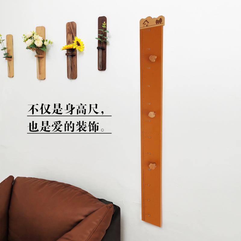 加尺子身高身高高板儿童身尺刻度身高身高贴板木质厚儿尺童身高尺