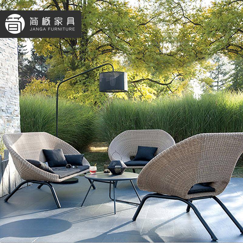 度户外家具墅店酒民宿海景别房假村藤编沙发室外天台22-7-23-防水