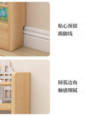 窄缝柜一体靠墙多收纳柜儿层童墙上实隙20231012书架置物木架门后