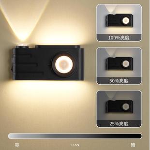 照相机壁灯充磁吸过道楼梯走廊感应室卧床头客厅灯l14电ed磁吸安