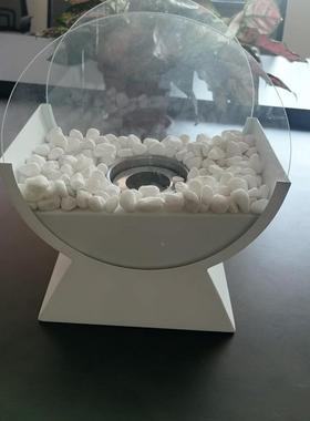 暖简约厂家直销圆弧酒精壁炉炉火便携式盆火取桌面家EOI居火坑