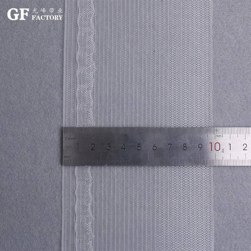 源头ROS厂家宽度10料cm尼龙密单排多孔窗帘特布带现织带货辅布带