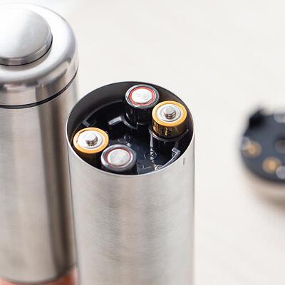 亚马新WD08款电胡椒磨不动锈钢电动胡椒研逊磨器个研磨器两装带架