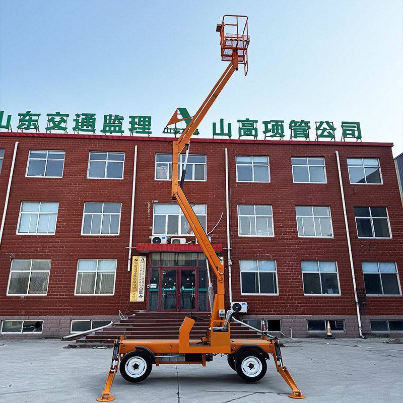 曲臂空作平台自行走空作业车曲业柴油电瓶臂降作平台伸业缩臂升曲