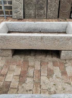 石槽造鱼盆缸景养鱼农村牛槽马槽猪槽景观花别庭院民ALali—8间石