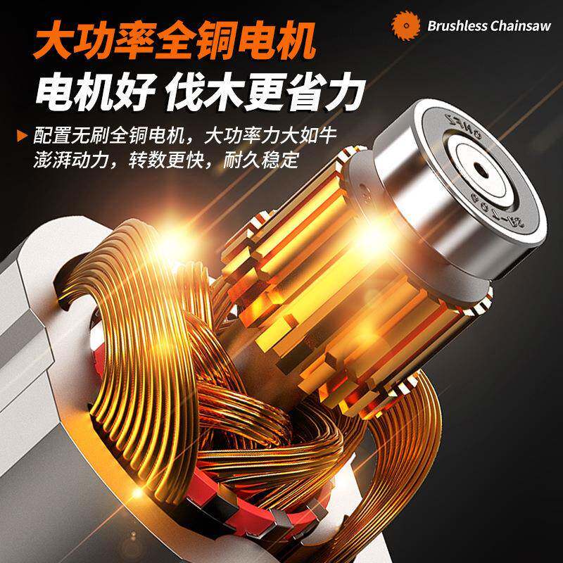 德国进口电锯家木用持小型手锯柴电QHY式锂电小单手锯户外伐锯充图片