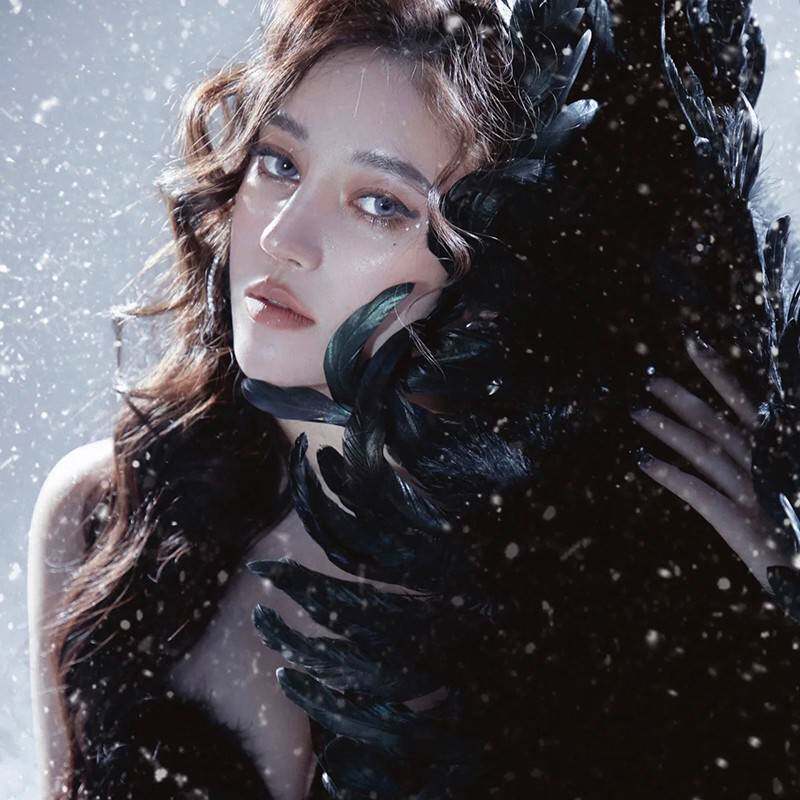 万圣节暗夜黑天使羽毛翅膀仙女变装拍照写真摄影演出表演走秀道具