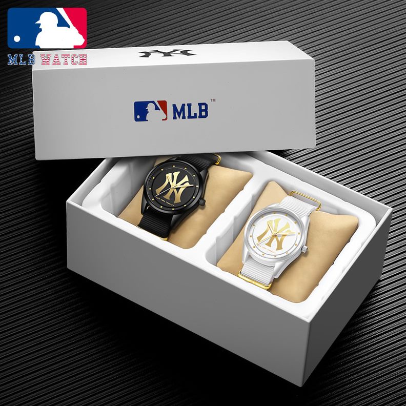 带帆布职棒学生手表撞色男女MLB新款送礼时尚潮流士美手表情侣表
