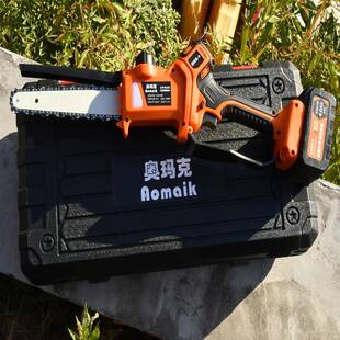 奥玛锂电锯AMK8单00674手持无克刷电机锂电充电式-电链锯家动用电