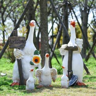 通鸭子RME模型花坪园卡林庭院草装饰品农美陈景观场仿真动物雕塑