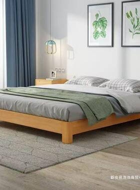 头榻榻米实木排民骨架架PLB无床任意尺寸双人无靠床背床宿矮床