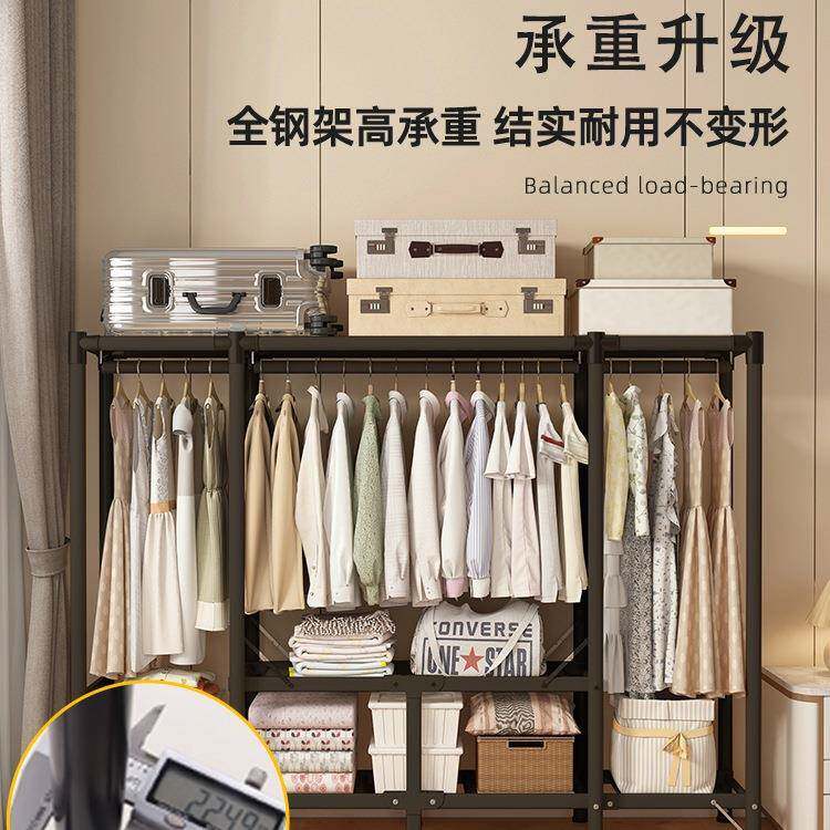 衣柜家用卧室免安985装叠简易组装布橱全衣钢架结可实耐用出折租