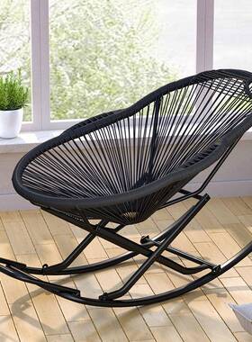 简彩摇椅摇摇椅躺椅椅色阳台午休现代POS约藤老懒人逍遥椅午睡椅