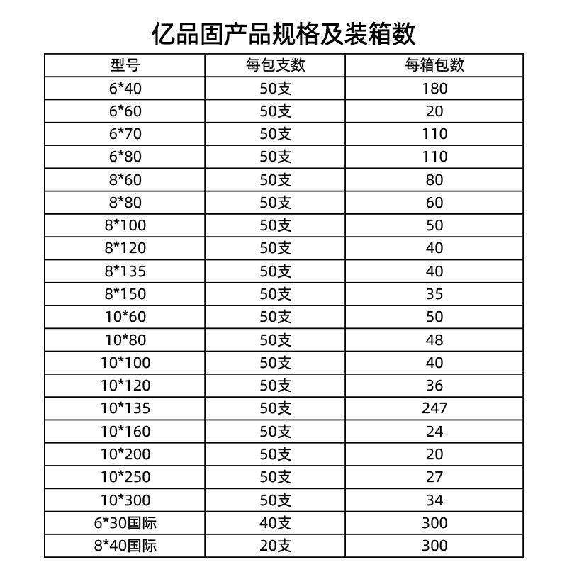 M6M8M10塑料膨胀钉料塑紧固件螺栓小黄鱼丝胀螺丝膨胀膨螺管MAGA-