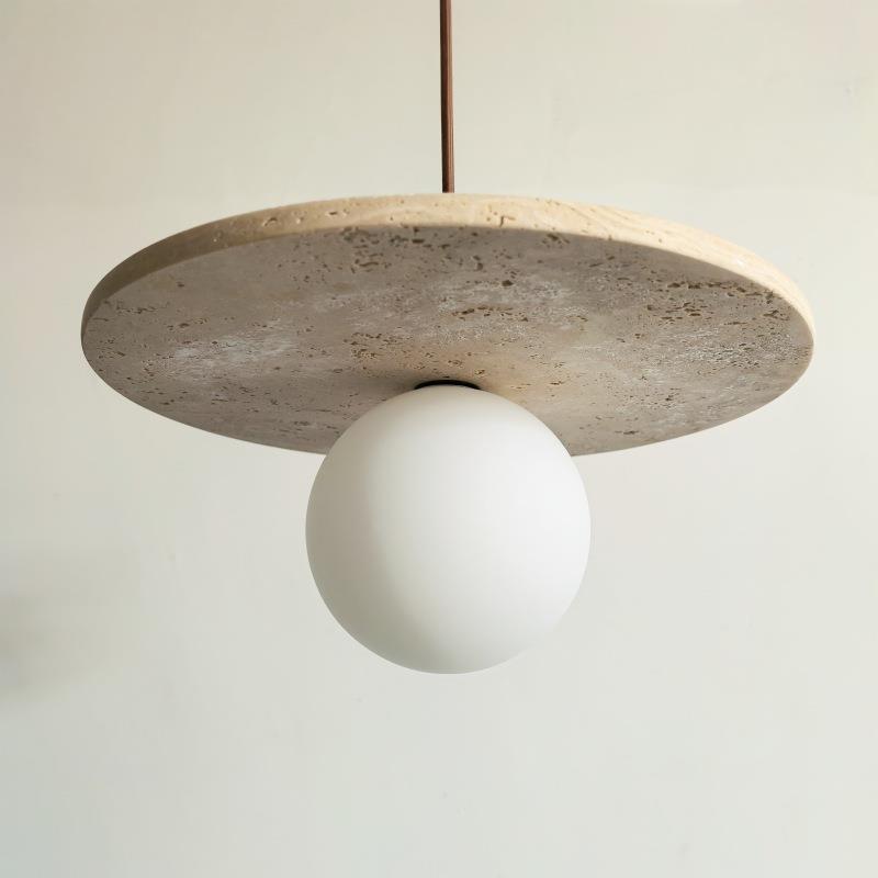 圆饼玻璃球黄洞石餐厅货卧室床头照灯明饰境电商供送跨G4369灯泡