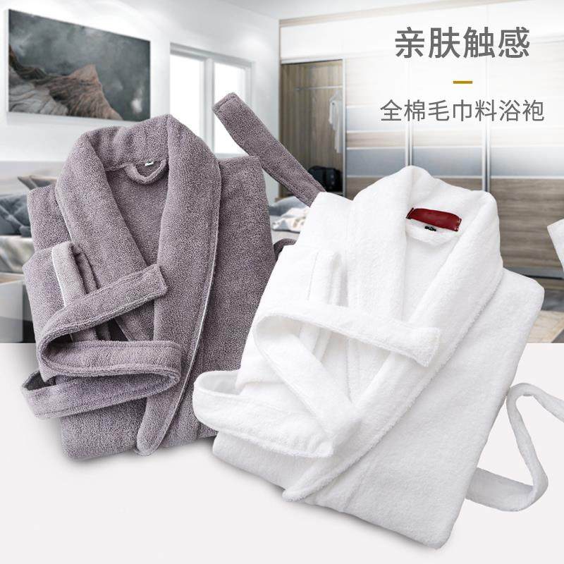 9Z男RT浴袍情侣睡袍F75765J5四季浴通用成人纯棉吸水速干毛巾女料