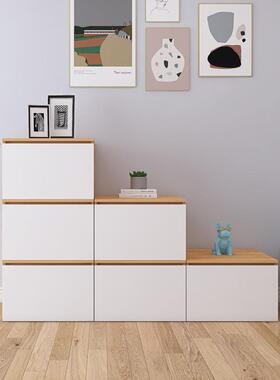 榻榻木箱床拼接实木无床头地台储物0单人NER7宽床和衣米柜合组一