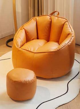 懒人沙发KPF室可躺可睡阳台卧豆袋单型人发靠背椅小户榻榻米休沙