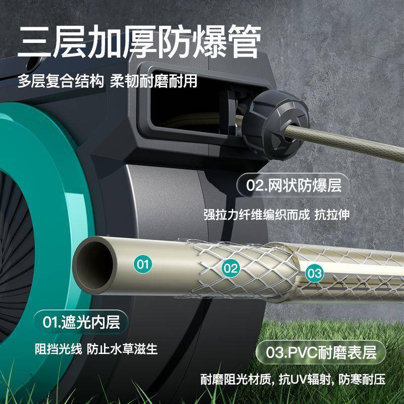 动收压管器收卷器伸缩自338别水管高洗车水浇花喷头浇菜墅水鼓