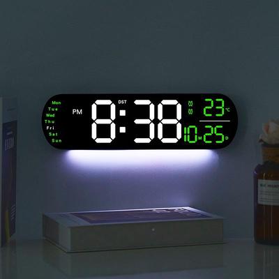 跨创意新品挂钟多能时钟客厅钟表大屏ED数L字闹功钟计时66境66515