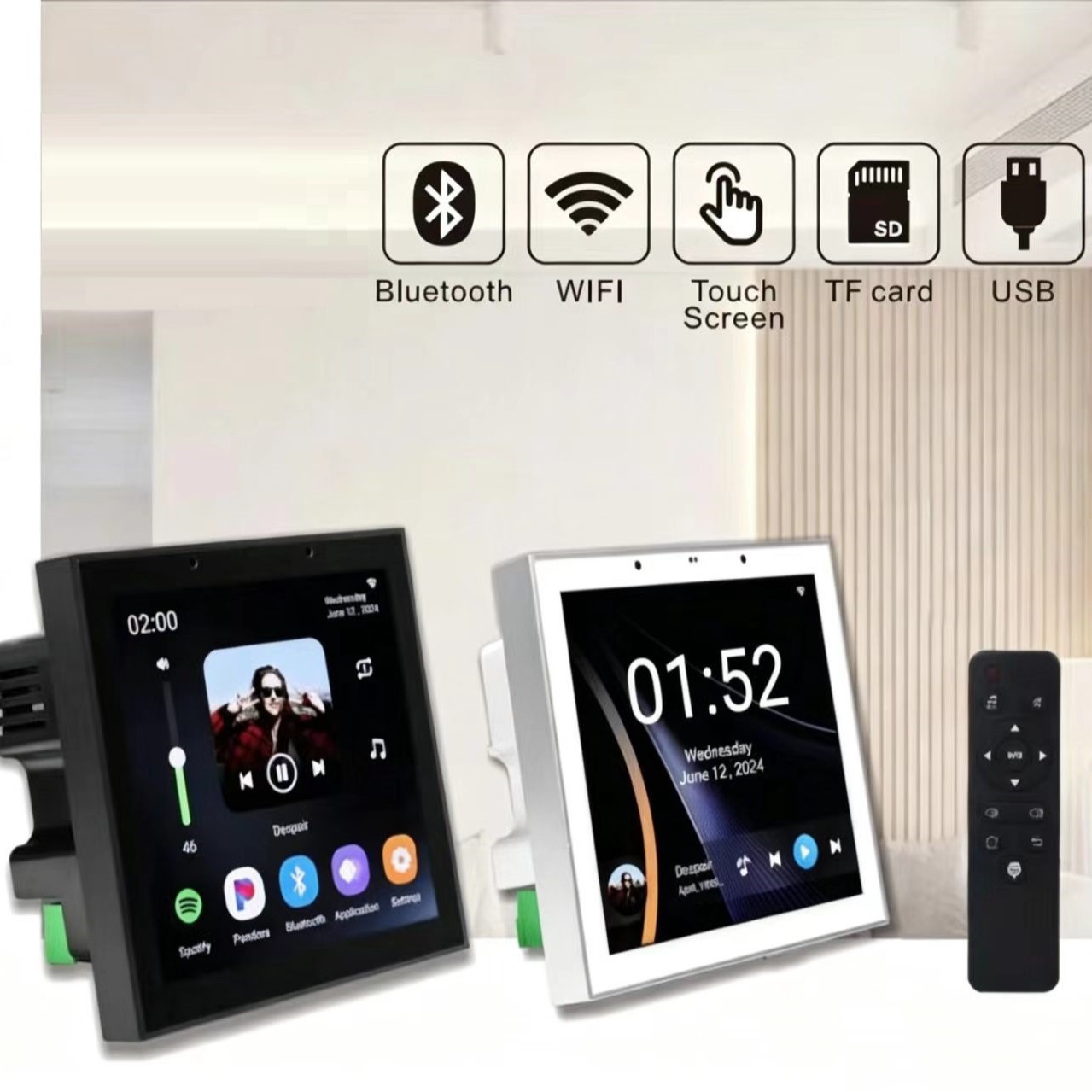 现货天籁背景音乐系统控制主机底盒86型家庭用同轴吸顶喇叭86w