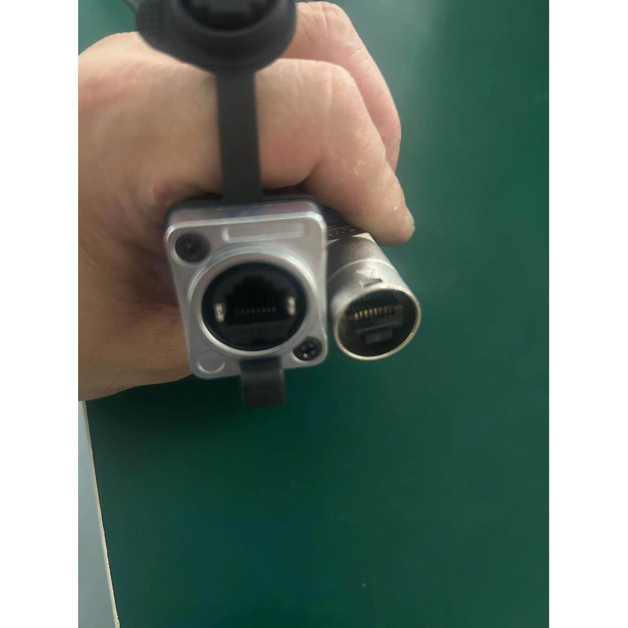 网线转换信器RJ口45转RJ45以太网转5接网络号CAT6延伸器RJ4网线连