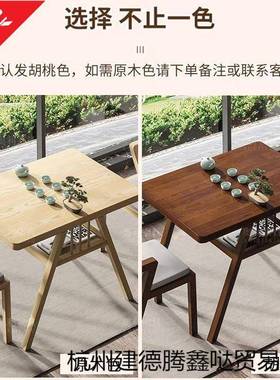 全家实喝阳台木小茶桌伸缩餐桌阳台桌椅可折叠用茶小HBW户型书桌