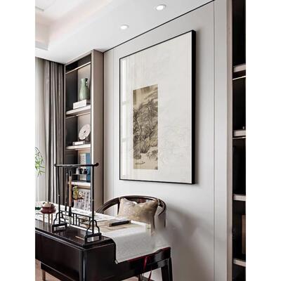 溪放棹x新TJN中关式山水玄装饰画客山厅过道挂画中室国风茶书房壁