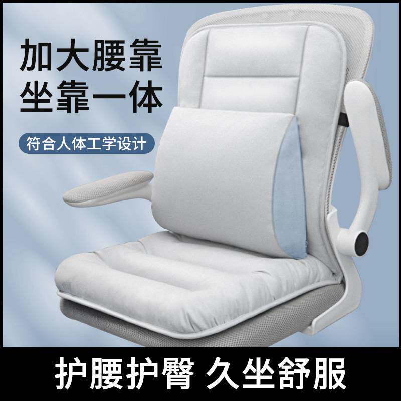 办公室坐垫久坐护腰腰靠垫矫正坐姿学生座垫靠背一体椅子垫腰枕
