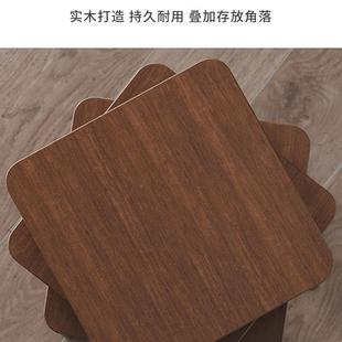 实可木凳子家用叠放软包板凳客厅木头矮凳简约775现代小凳餐椅桌方子