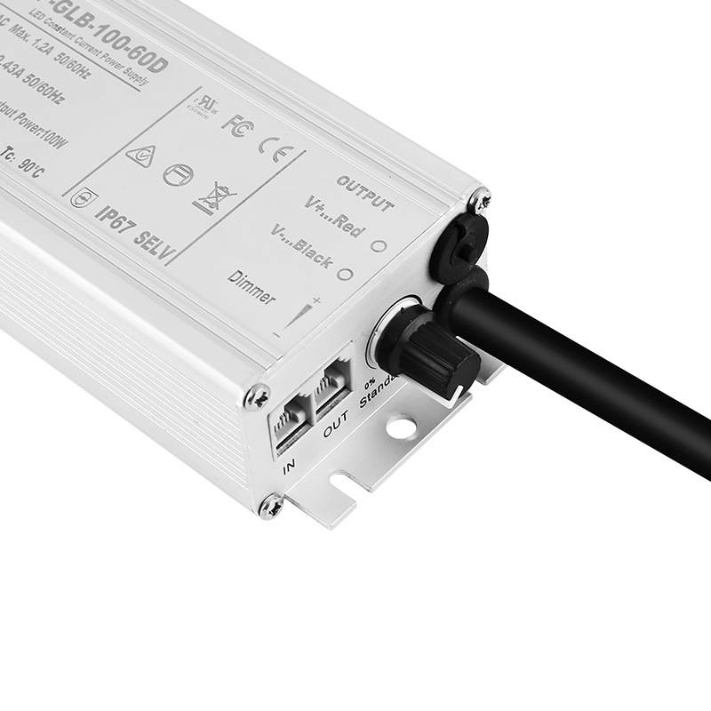 亚马逊爆款 开关切换旋钮带网口调光 GLB-100WLED 植物灯驱动电源