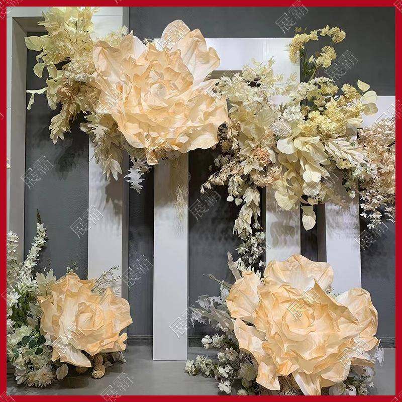 婚礼彩边巨玫瑰花彩边玫瑰手工褶纹纸艺巨型品花道具成婚庆背景仿,家居饰品,餐桌花艺,淘宝优惠券,粉丝福利购,淘宝优惠卷